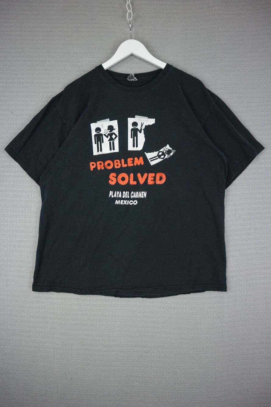 Hanes Humour Y2K Tee Problem Solved Tee Mens XL